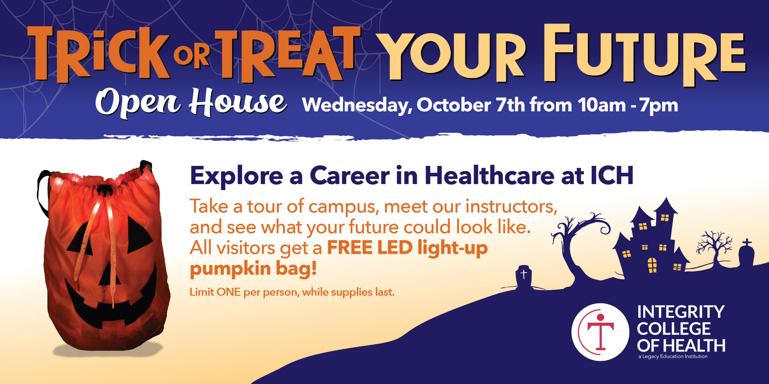 trick or treat your future open house